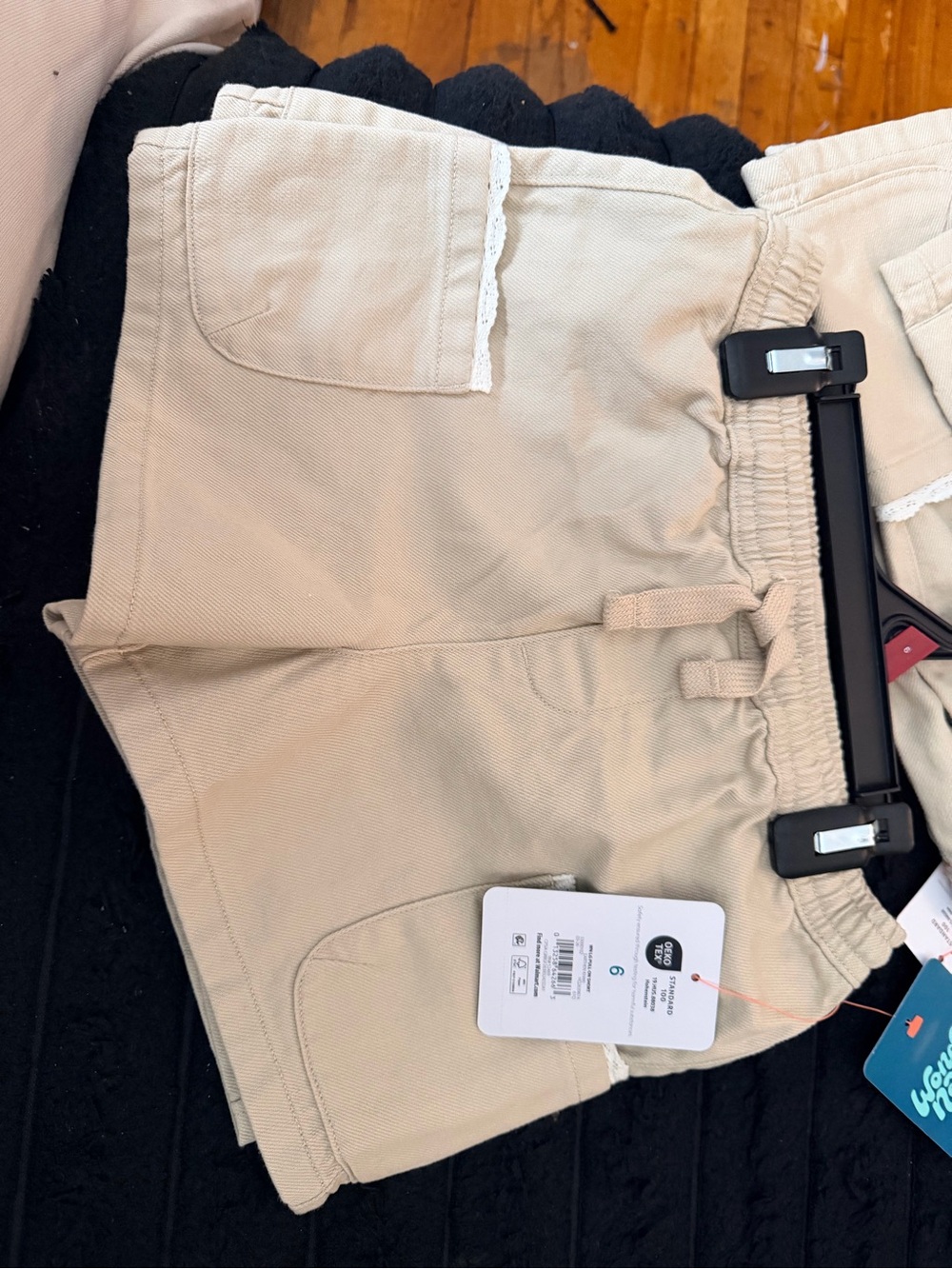 wonder nation Beige Elastic Waist Shorts with Front Pockets